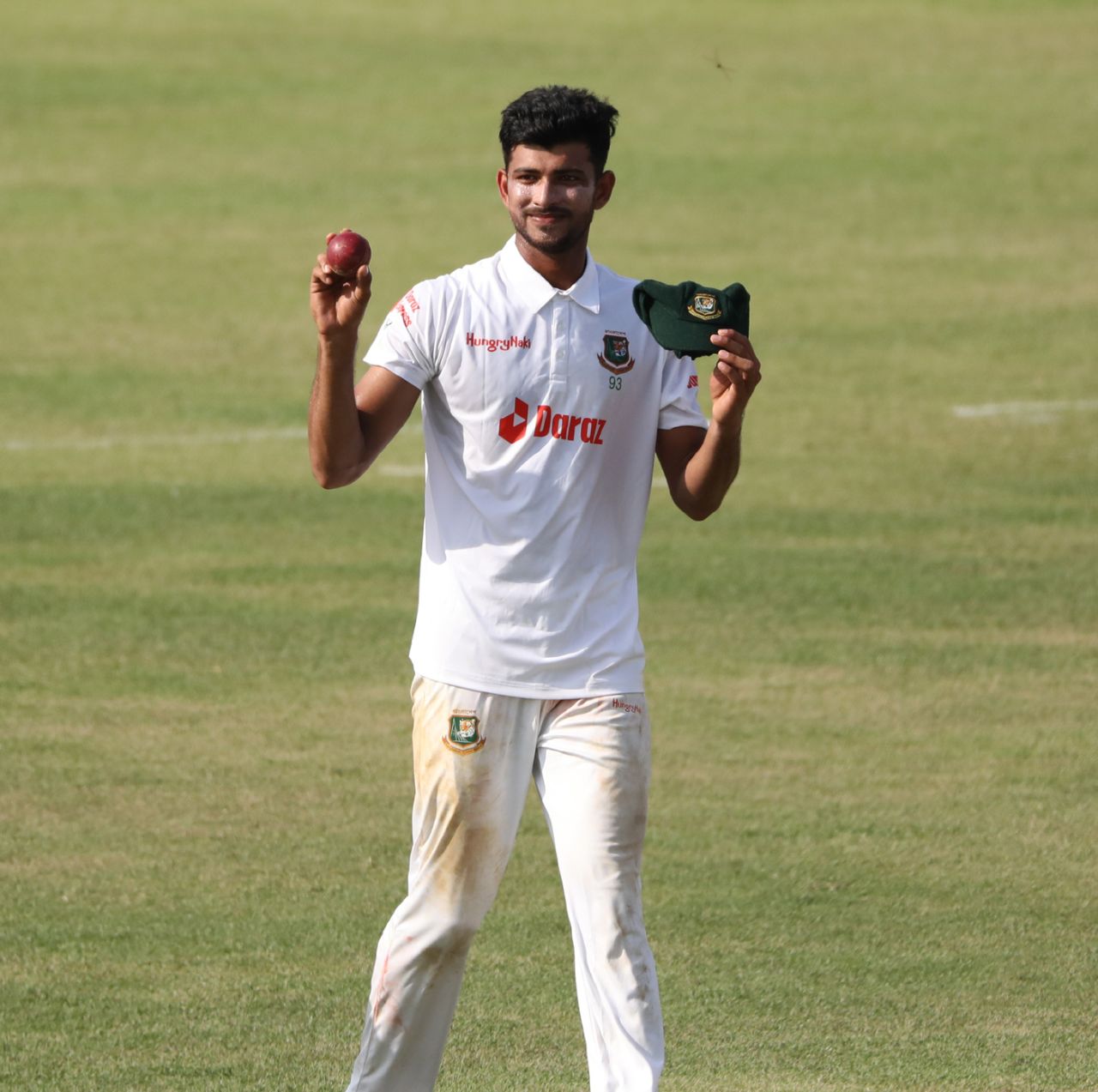 Nayeem Hasan picked up his career-best figures of 6 for 105, Bangladesh vs Sri Lanka, 1st Test, Chattogram, 2nd day, May 16, 2022