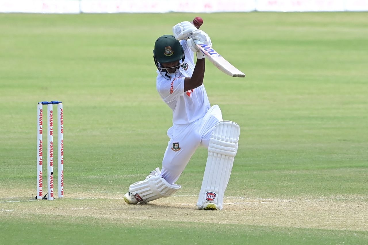 Mahmudul Hasan Joy brought up his second Test fifty, Bangladesh vs Sri Lanka, 1st Test, Chattogram, 3rd day, May 17, 2022