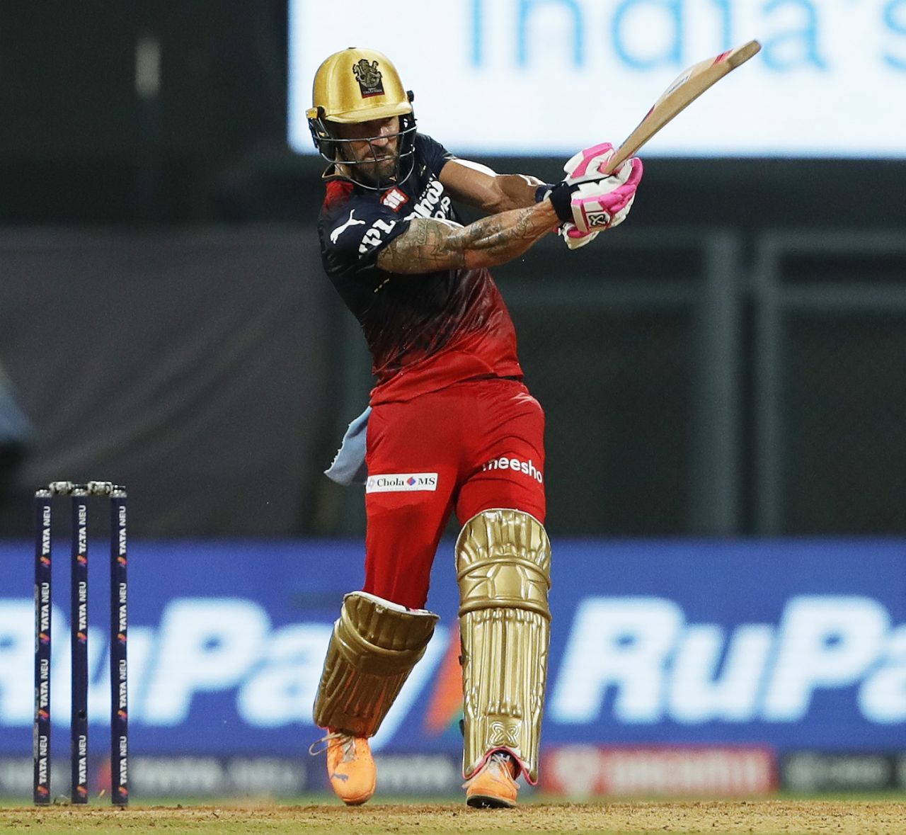 Faf du Plessis played the perfect support role in the hundred-run opening partnership, Royal Challengers Bangalore vs Gujarat Titans, IPL 2022, Wankhede Stadium, Mumbai, May 19, 2022
