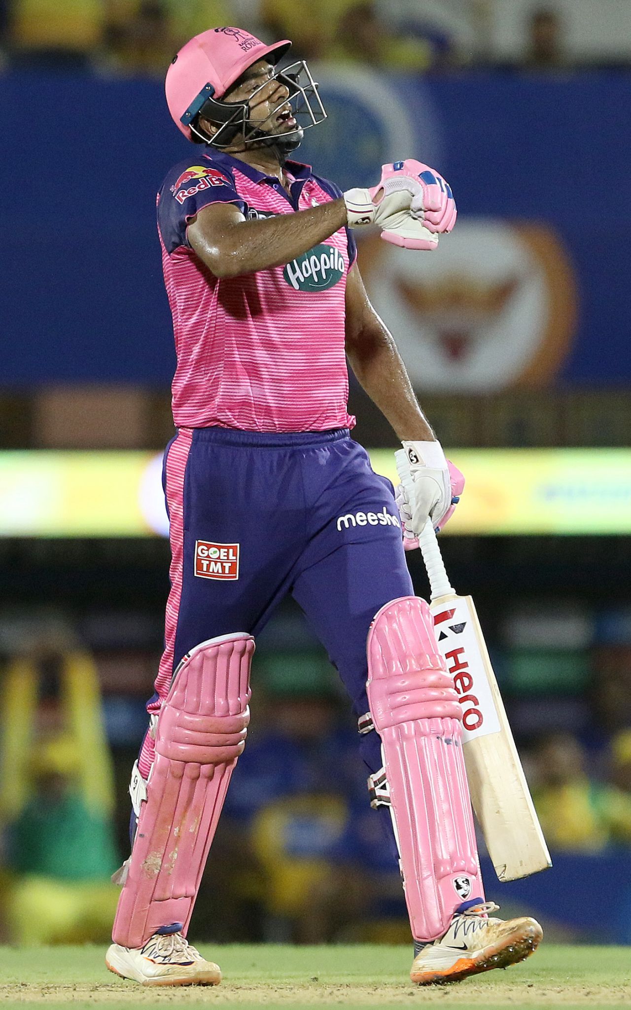 Celebrate with a chest thump - R Ashwin sealed the deal for Royals, this time with the bat, Chennai Super Kings vs Rajasthan Royals, IPL 2022, Brabourne Stadium, Mumbai, May 20, 2022