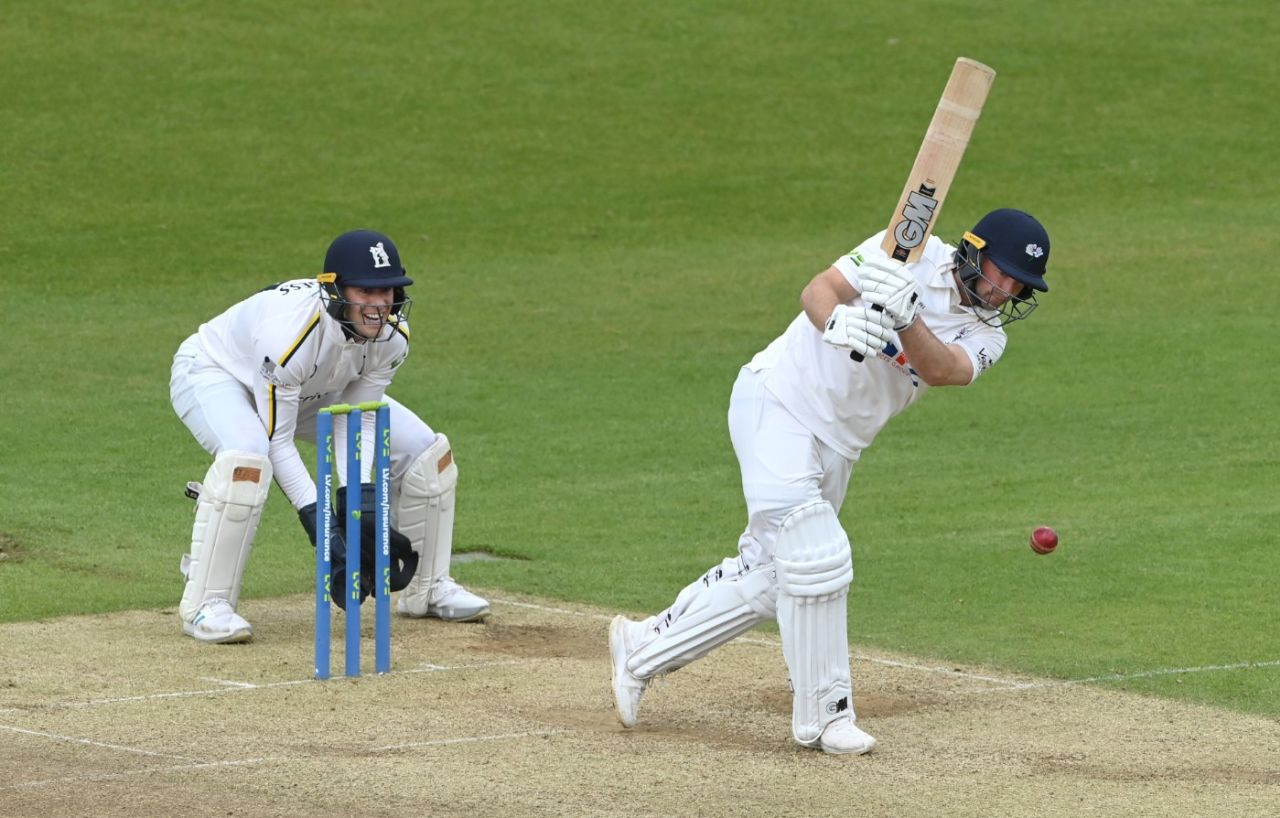 Adam Lyth clips through the on-side during his century Yorkshire vs Warwickshire, LV= Insurance Championship, Division One, May 20, 2022