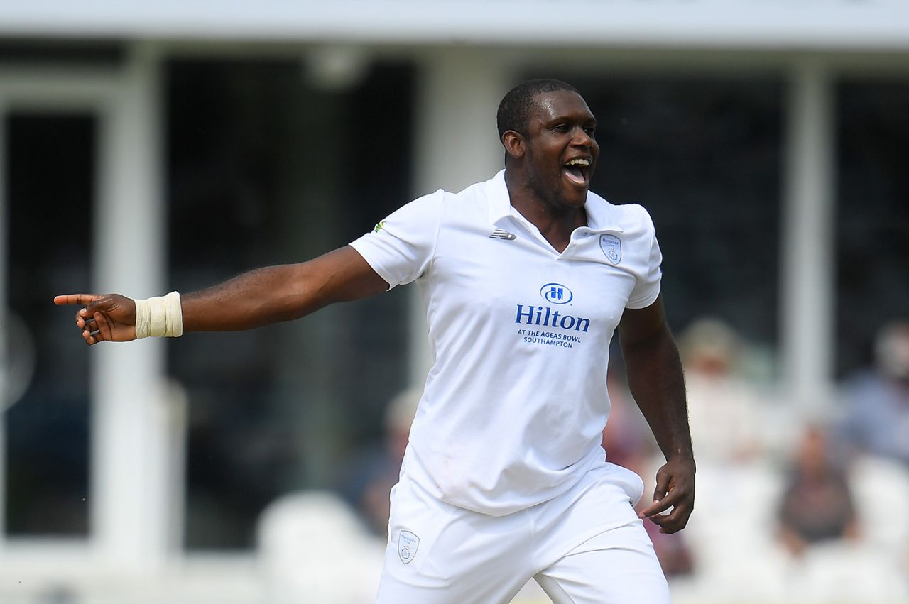 Keith Barker ran through Somerset in the second innings, Somerset vs Hampshire, County Championship Division One, Taunton, Day 3, May 21, 2022