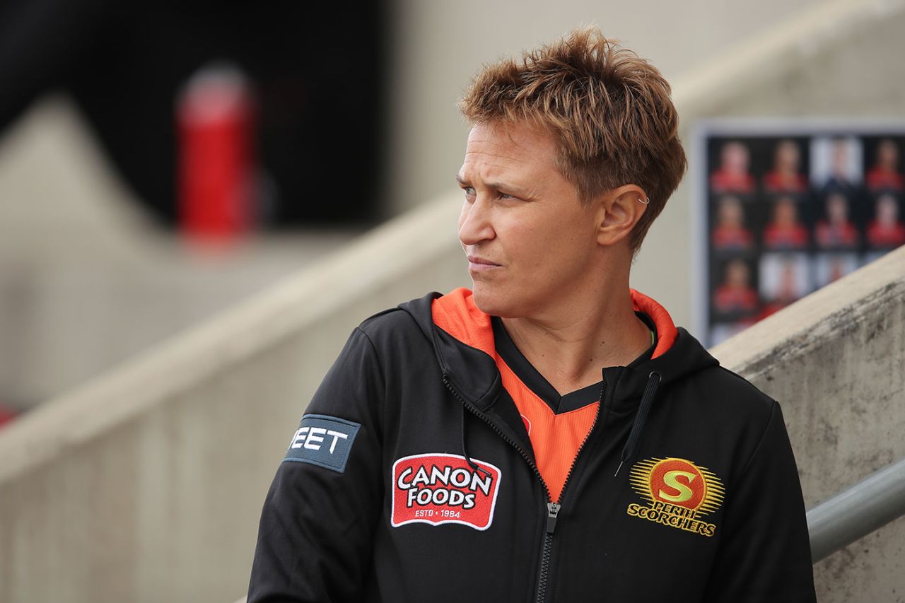 Shelley Nitschke in her Perth Scorchers role, October 31, 2020
