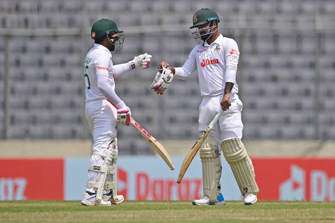 Mushfiqur Rahim and Litton Das forged a crucial sixth-wicket stand to lift Bangladesh, Bangladesh vs Sri Lanka, 2nd Test, Dhaka, 1st day, May 23, 2022