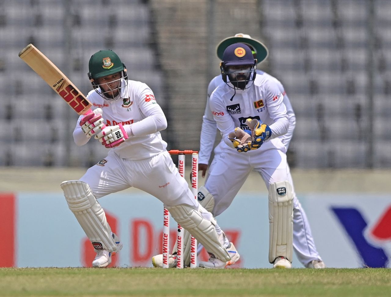 Mushfiqur Rahim continued his good run from the previous Test, Bangladesh vs Sri Lanka, 2nd Test, Dhaka, 1st day, May 23, 2022