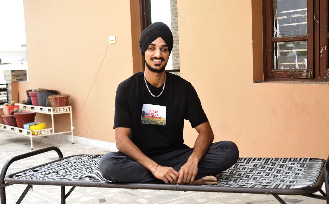 Arshdeep Singh in his home in Kharar, Chandigarh, June 11, 2021