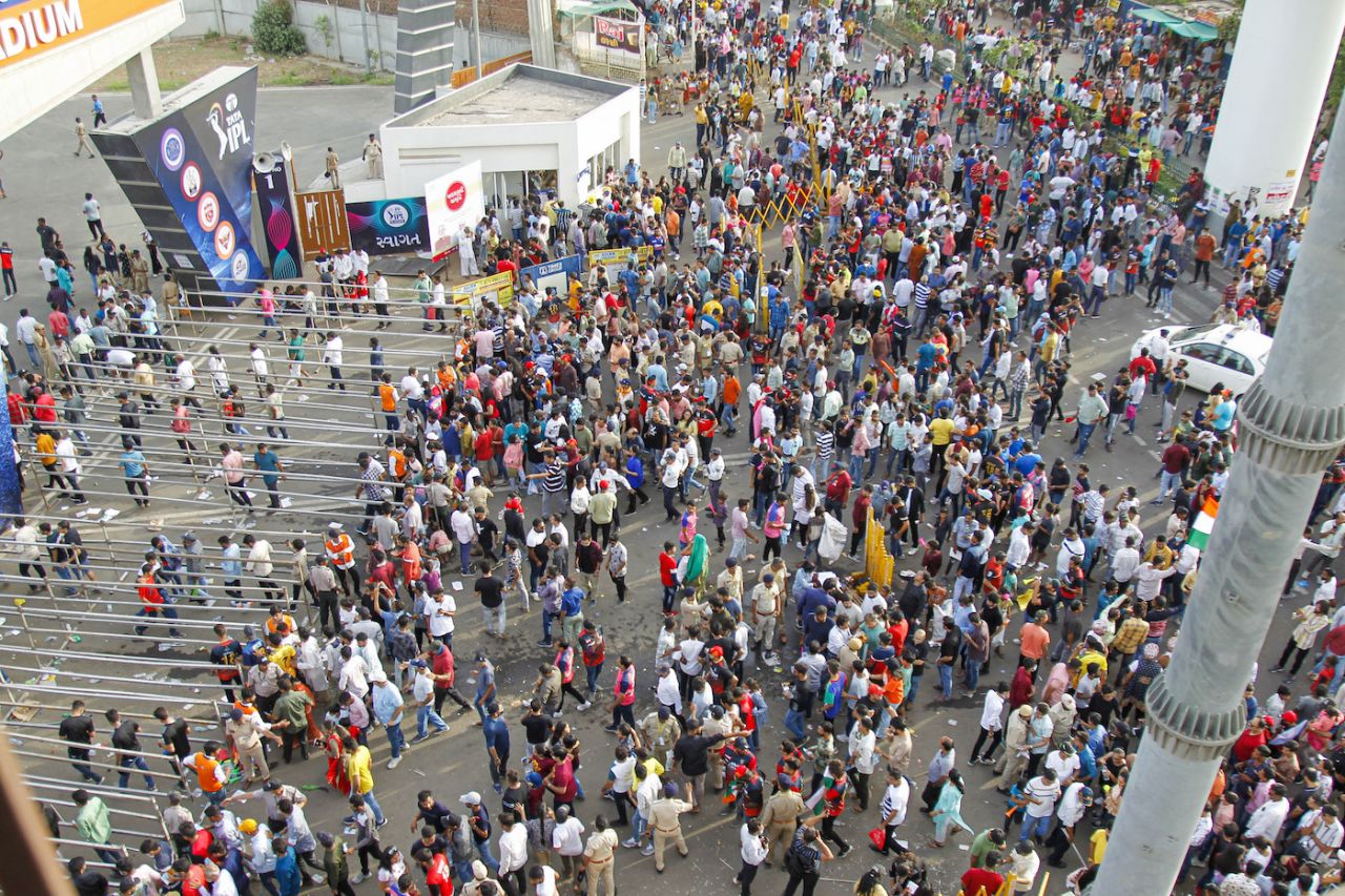 It didn't fill up, but the stadium in Ahmedabad had more people in attendance than most venues around the world, Rajasthan Royals vs Royal Challengers Bangalore, IPL 2022 Qualifier 2, Ahmedabad, May 27, 2022