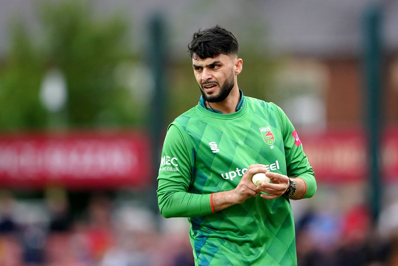 Naveen-ul-Haq was the Blast's leaidng wicket-taker in 2021, Leicestershire vs Durham, Vitality Blast, North Group, Grace Road, May 26, 2022