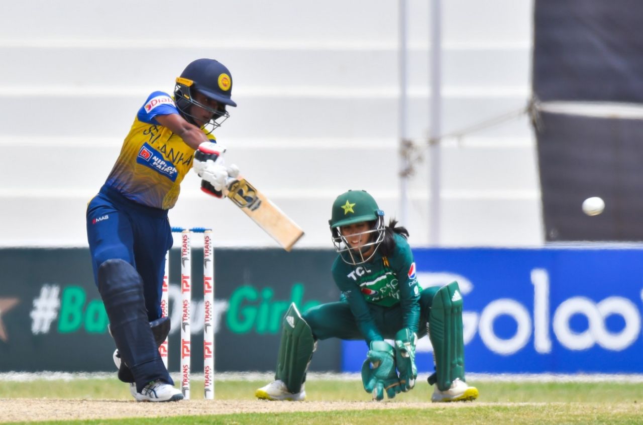 Harshitha Madavi scored a 128-ball 75, Pakistan Women vs Sri Lanka Women, 3rd ODI, Karachi, June 5, 2022