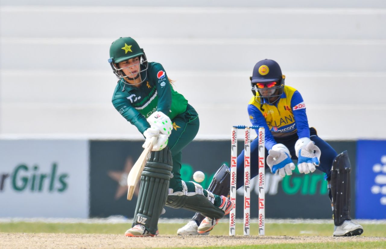 Aliya Riaz scored a steady half-century, Pakistan vs Sri Lanka, 3rd women's ODI, Karachi, June 5, 2022