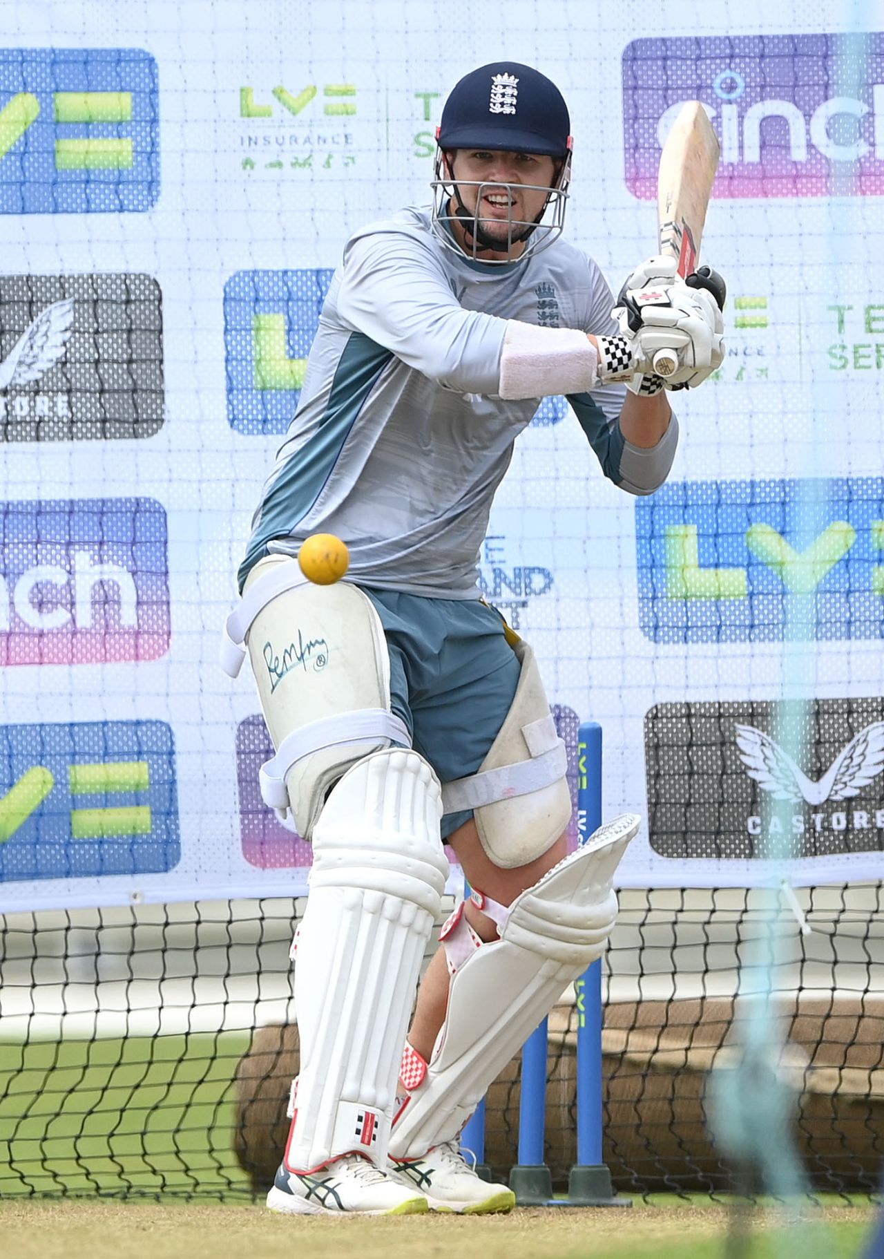 Alex Lees in the nets ahead of the second Test against New Zealand, Trent Bridge, June 08, 2022