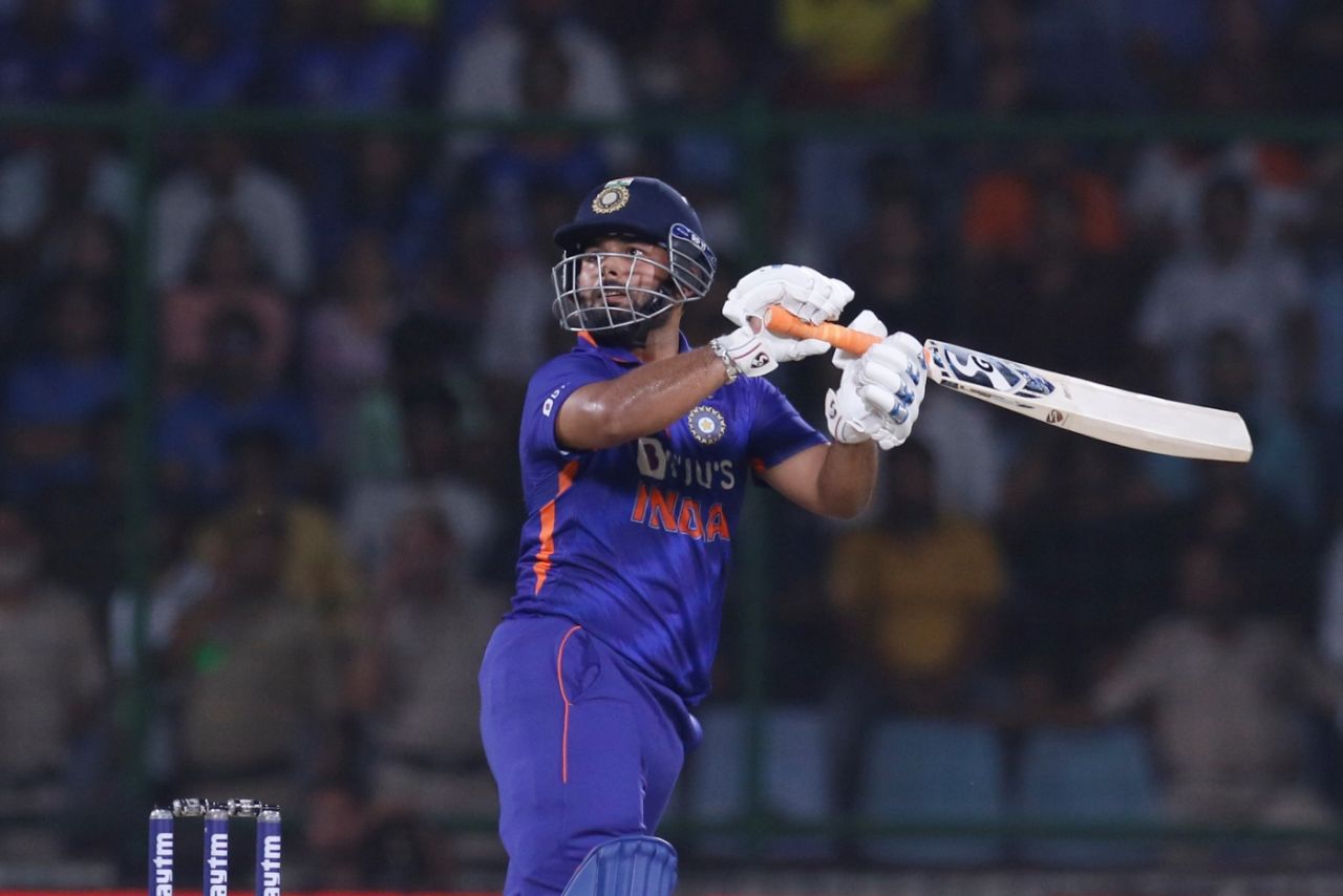 Rishabh Pant bats on his India captaincy debut, India v South Africa, 1st T20I, Delhi, June 9, 2022