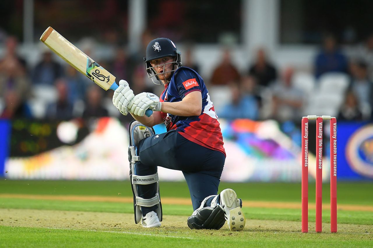 Jordan Cox works the ball fine, Vitality T20 Blast, Somerset vs Kent, Taunton, June 10, 2022