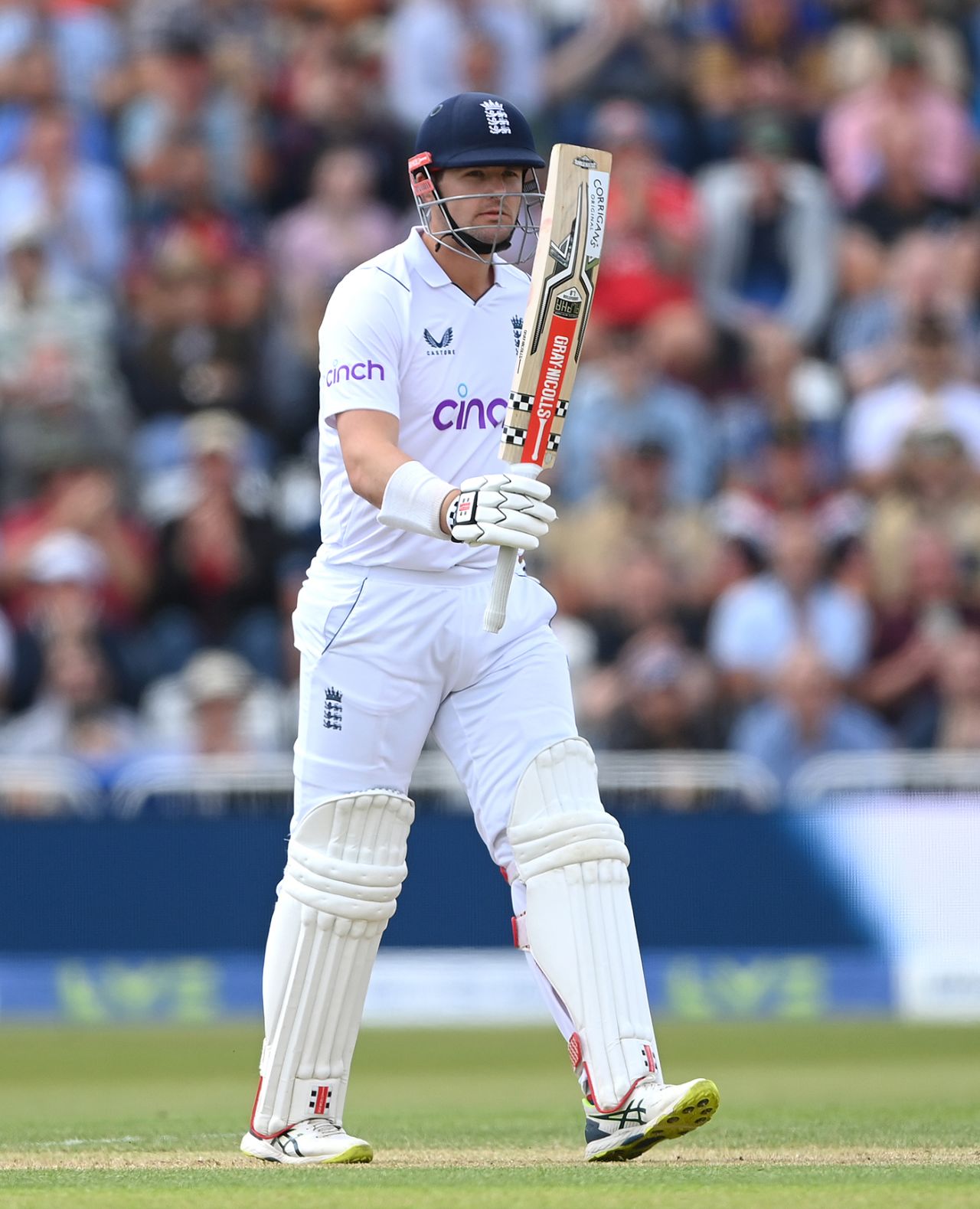 Alex Lees made his first Test half-century, England vs New Zealand, 2nd Test, Nottingham, 3rd day, June 12, 2022