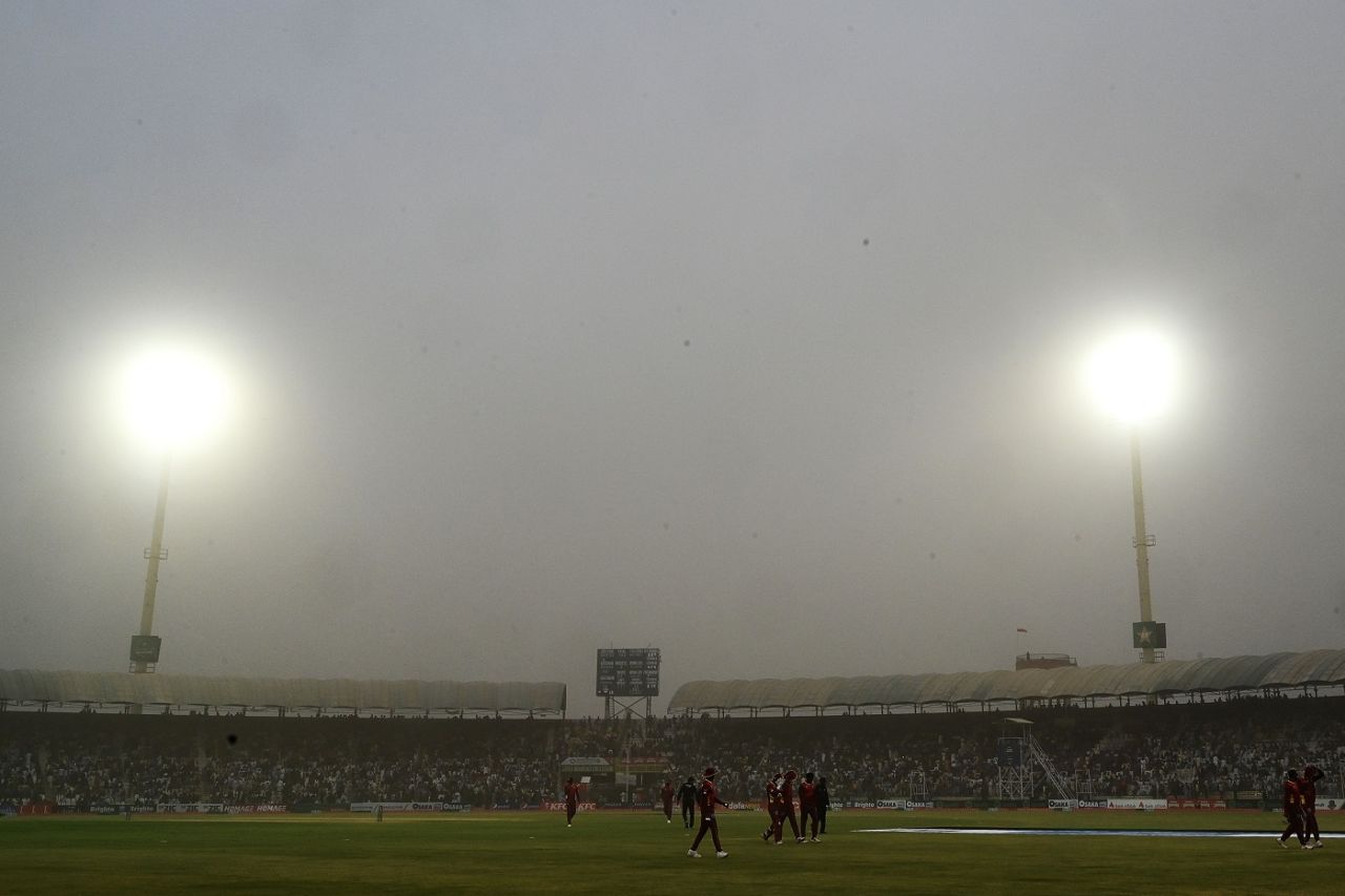 The Multan Cricket Stadium is engulfed by a dust storm, Pakistan vs West Indies, 3rd men's ODI, Multan, June 12, 2022