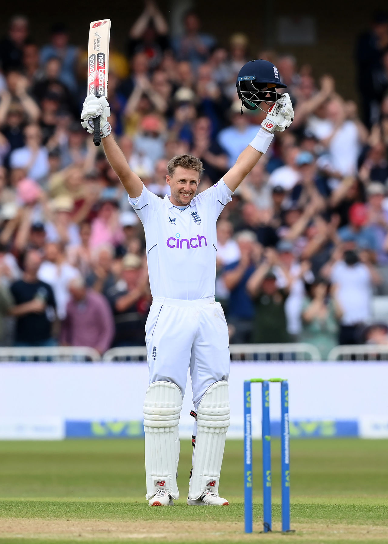 Joe Root celebrates yet another hundred, England vs New Zealand, 2nd Test, Nottingham, 3rd day, June 12, 2022