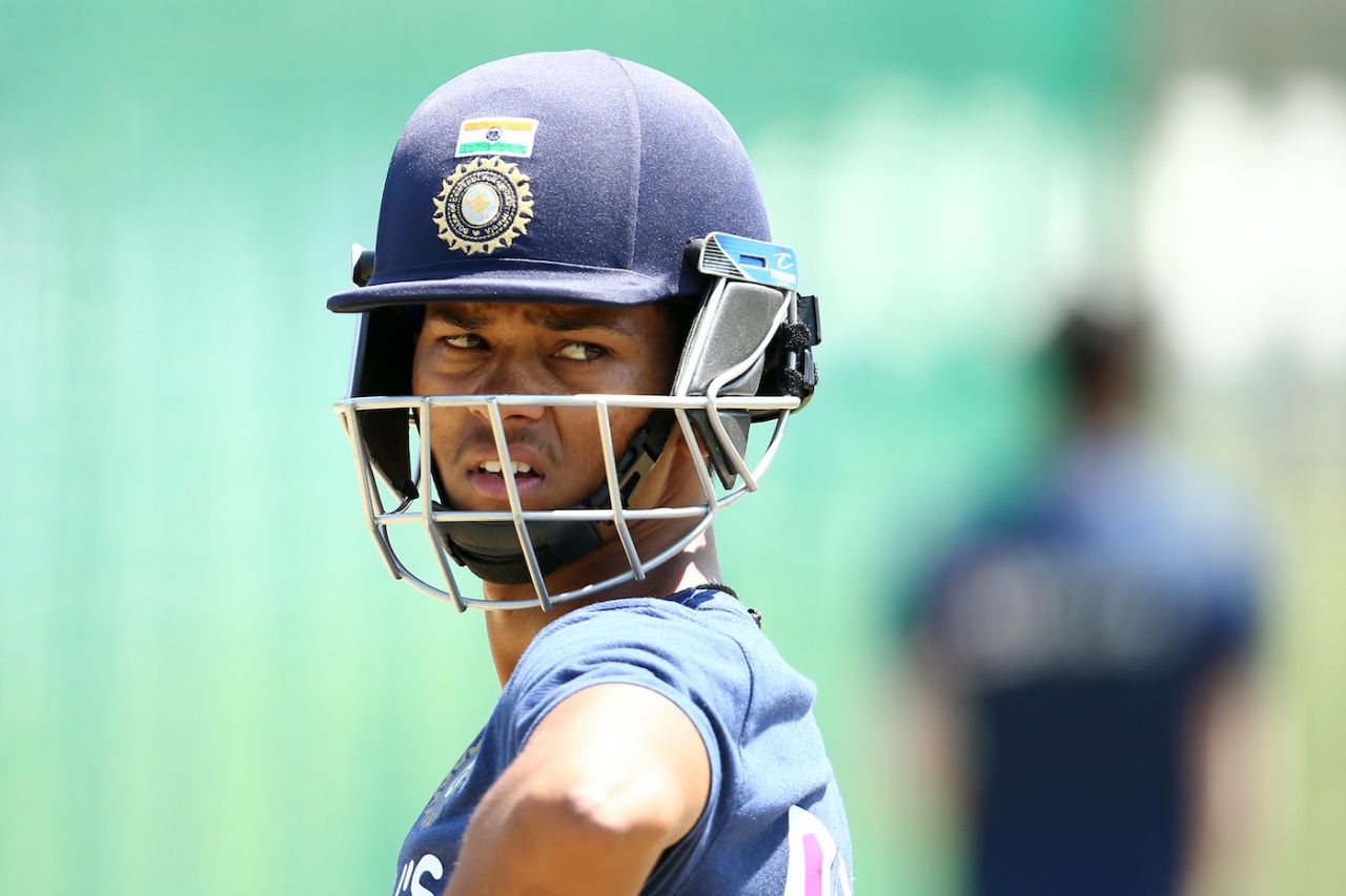 Yashasvi Jaiswal looks on during the India nets session, JB Marks Oval, Potchefstroom,  February 03, 2020