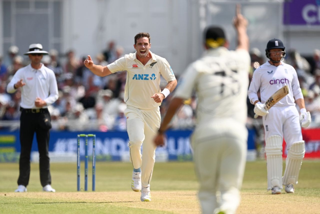 Tim Southee removed Alex Lees to boost New Zealand, England vs New Zealand, 2nd Test, Nottingham, 5th day, June 14, 2022