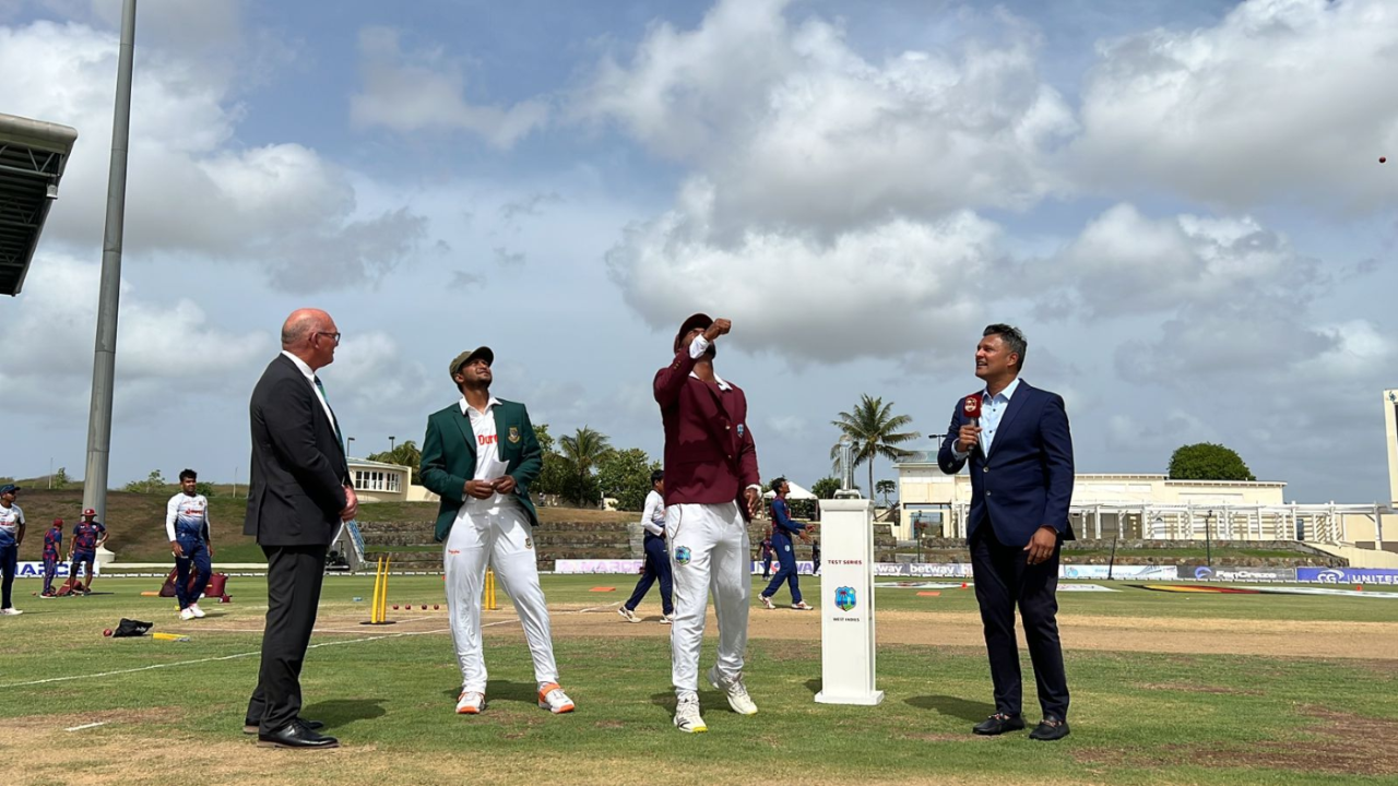 Kraigg Brathwaite chose to bowl after winning the toss, West Indies vs Bangladesh, 1st Test, Antigua, 1st day, June 16, 2022