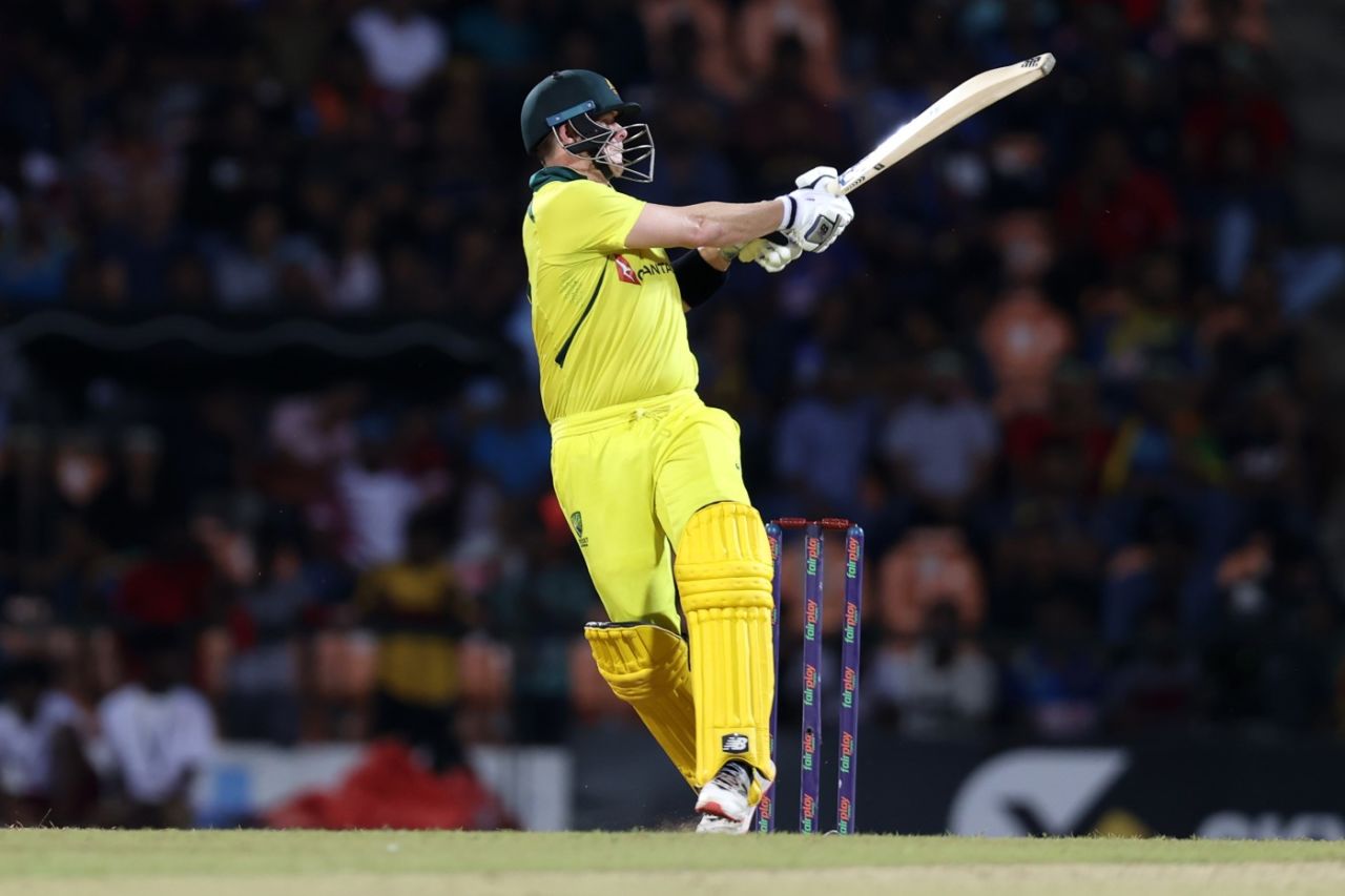 Steven Smith picked out short fine leg with a pull, Sri Lanka vs Australia, 2nd ODI, Pallekele, June 16, 2022
