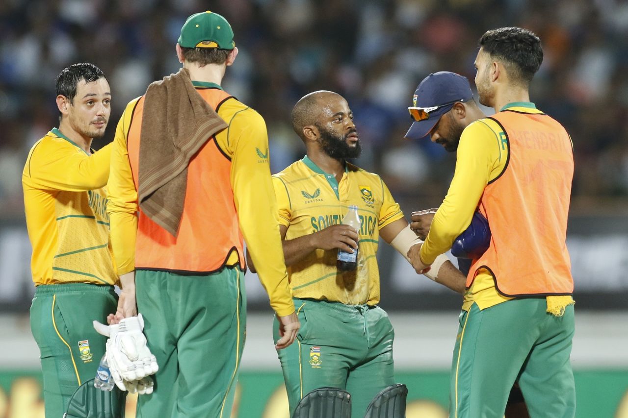Temba Bavuma was forced to retire hurt after hurting his elbow, India vs South Africa, 4th T20I, Rajkot, June 17, 2022
