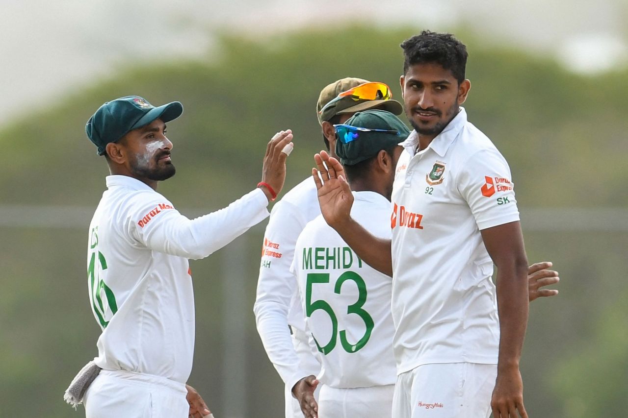 Khaled Ahmed got both half-centurions in Kraigg Brathwaite and Jermaine Blackwood, West Indies vs Bangladesh, 1st Test, Antigua, 2nd day, June 17, 2022