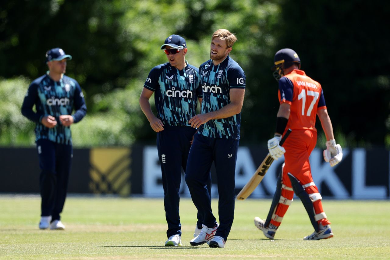 David Willey finished with 4 for 36, Netherlands vs England, 3rd men's ODI, Amstelveen, June 22, 2022
