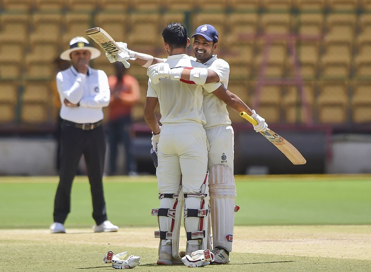 Shubham Sharma and Yash Dubey put on a double-century stand, Mumbai vs MP, Ranji Trophy 2021-22 final, Bengaluru, June 24, 2022