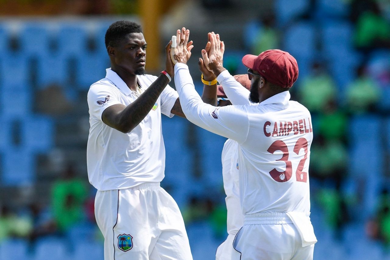 Impressive bowling saw Alzarri Joseph pick up three wickets, West Indies vs Bangladesh, 2nd Test, St Lucia, 1st day, June 24, 2022