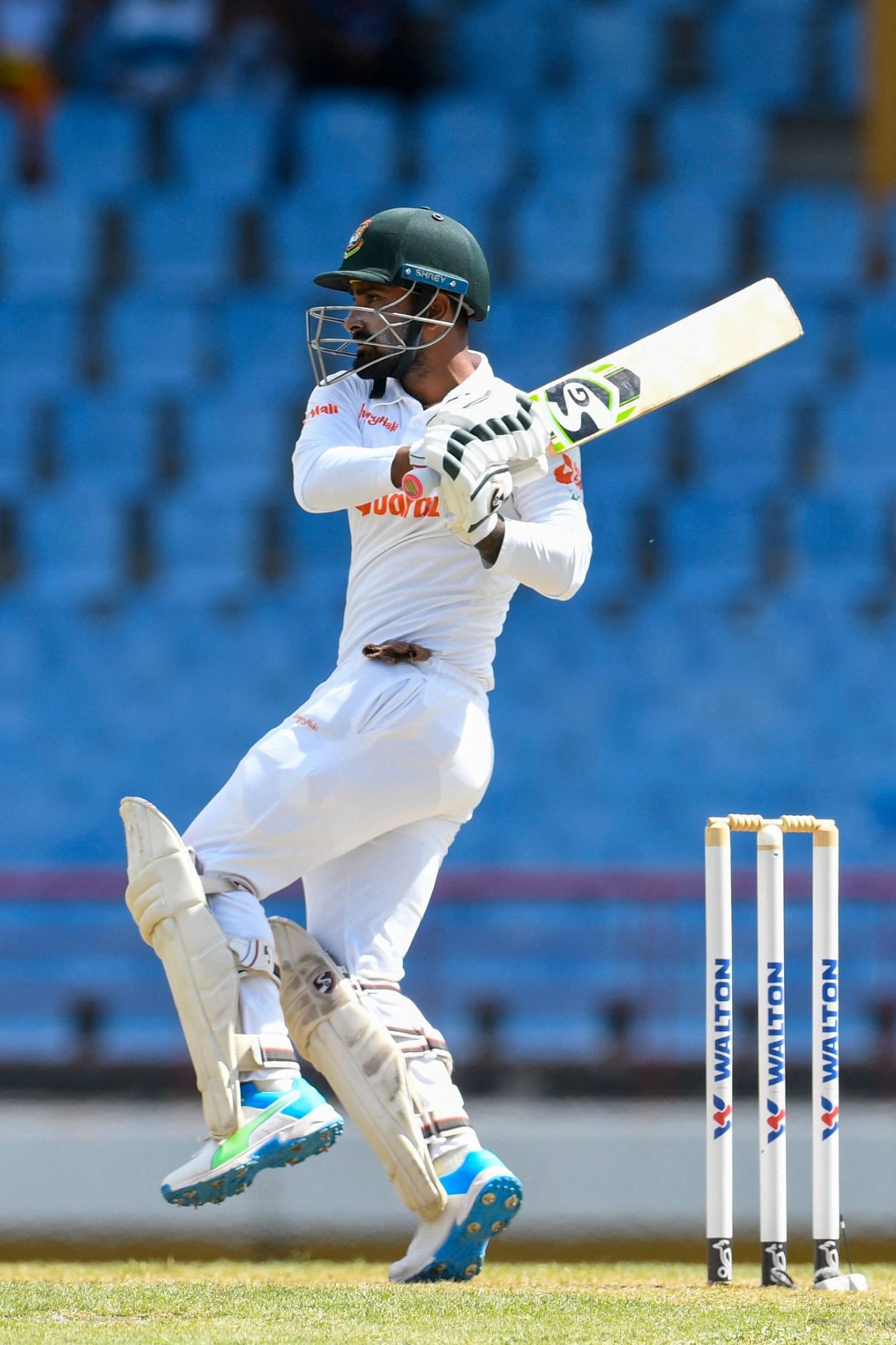 Litton Das plays the pull during his 53-run knock, West Indies vs Bangladesh, 2nd Test, St Lucia, 1st day, June 24, 2022