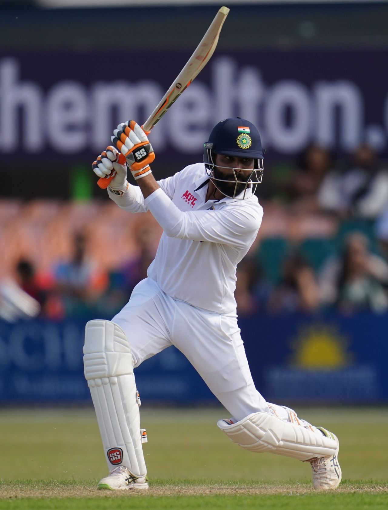 Ravindra Jadeja got batting time ahead of the Edgbaston Test, Leicestershire v Indians, 3rd day, Leicester, June 25, 2022
