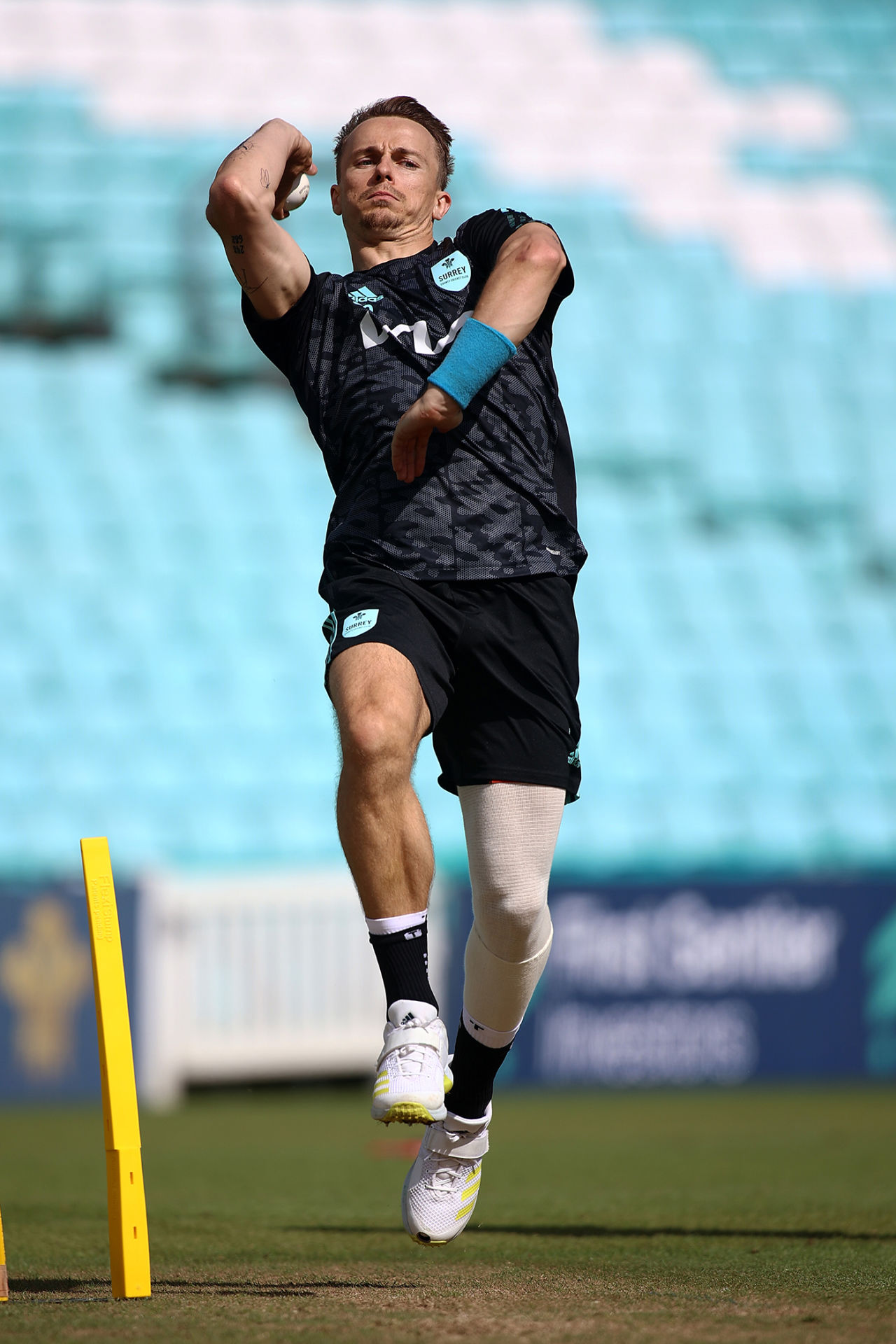Tom Curran was in action as he continued rehab from a back injury, Surrey vs Kent, County Championship, Division One, The Oval, June 26, 2022