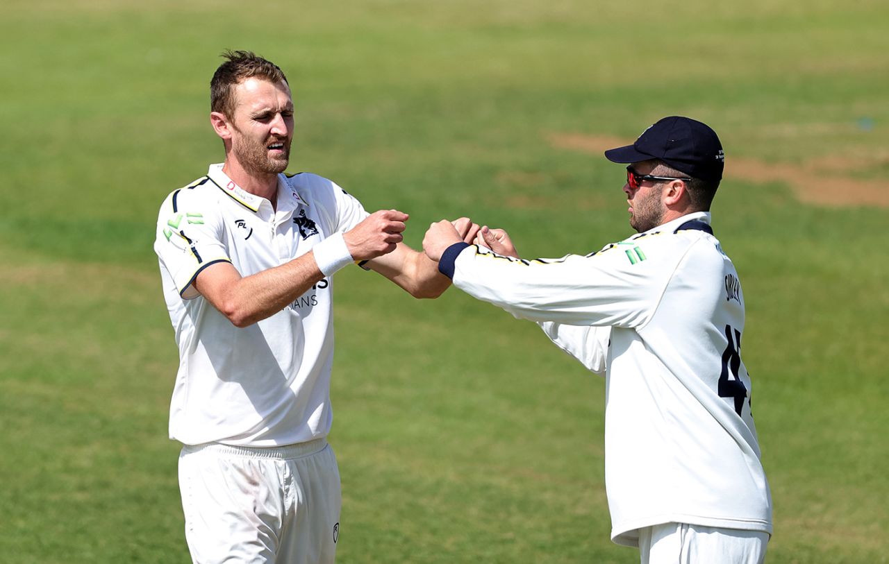 Oliver Hannon-Dalby finished with a four-wicket haul, Northamptonshire vs Warwickshire, County Championship, Division One, Wantage Road, June 27, 2022