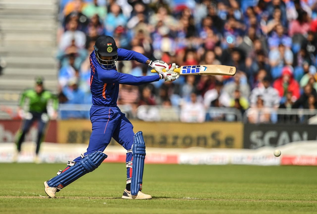 Deepak Hooda plays a cut, Ireland vs India, 2nd T20I, Dublin, June 28, 2022