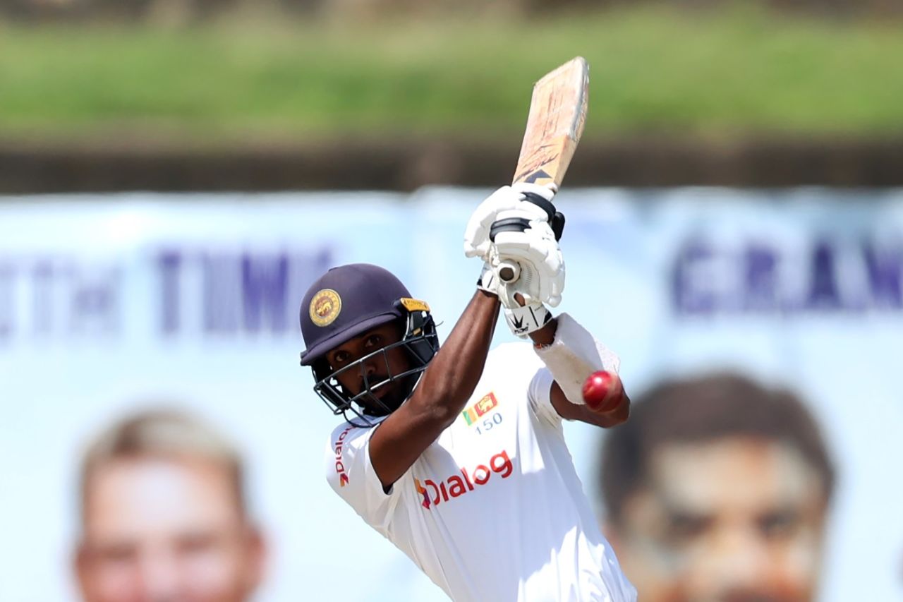 Oshada Fernando was brought in as a Covid sub for Angelo Mathews, Sri Lanka vs Australia, 1st Test, Galle, 3rd day, July 1, 2022