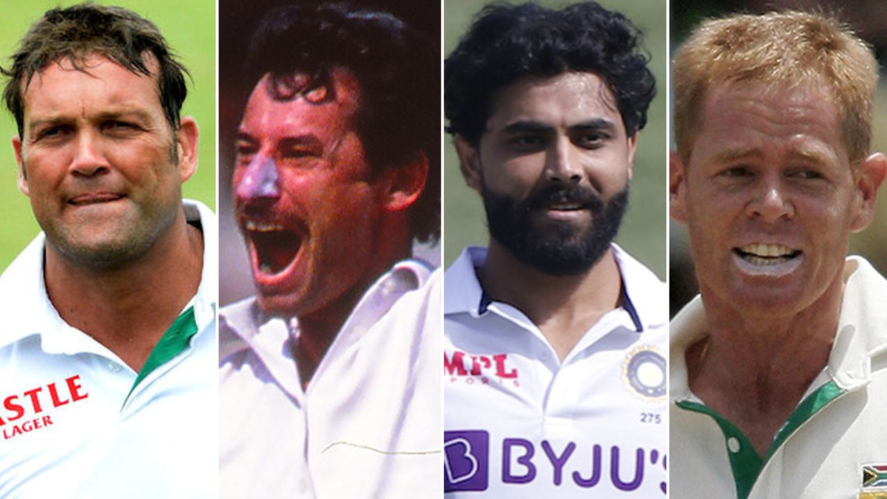 Composite: Jacques Kallis, Richard Hadlee, Ravindra Jadeja and Shaun Pollock