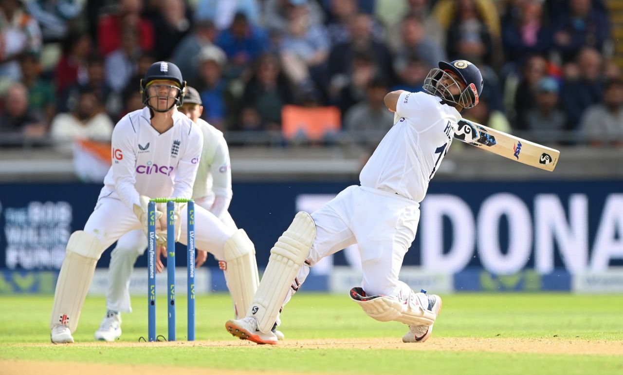 Rishabh Pant smashes one away, England vs India, 5th Test, Birmingham, 1st day, July 1, 2022