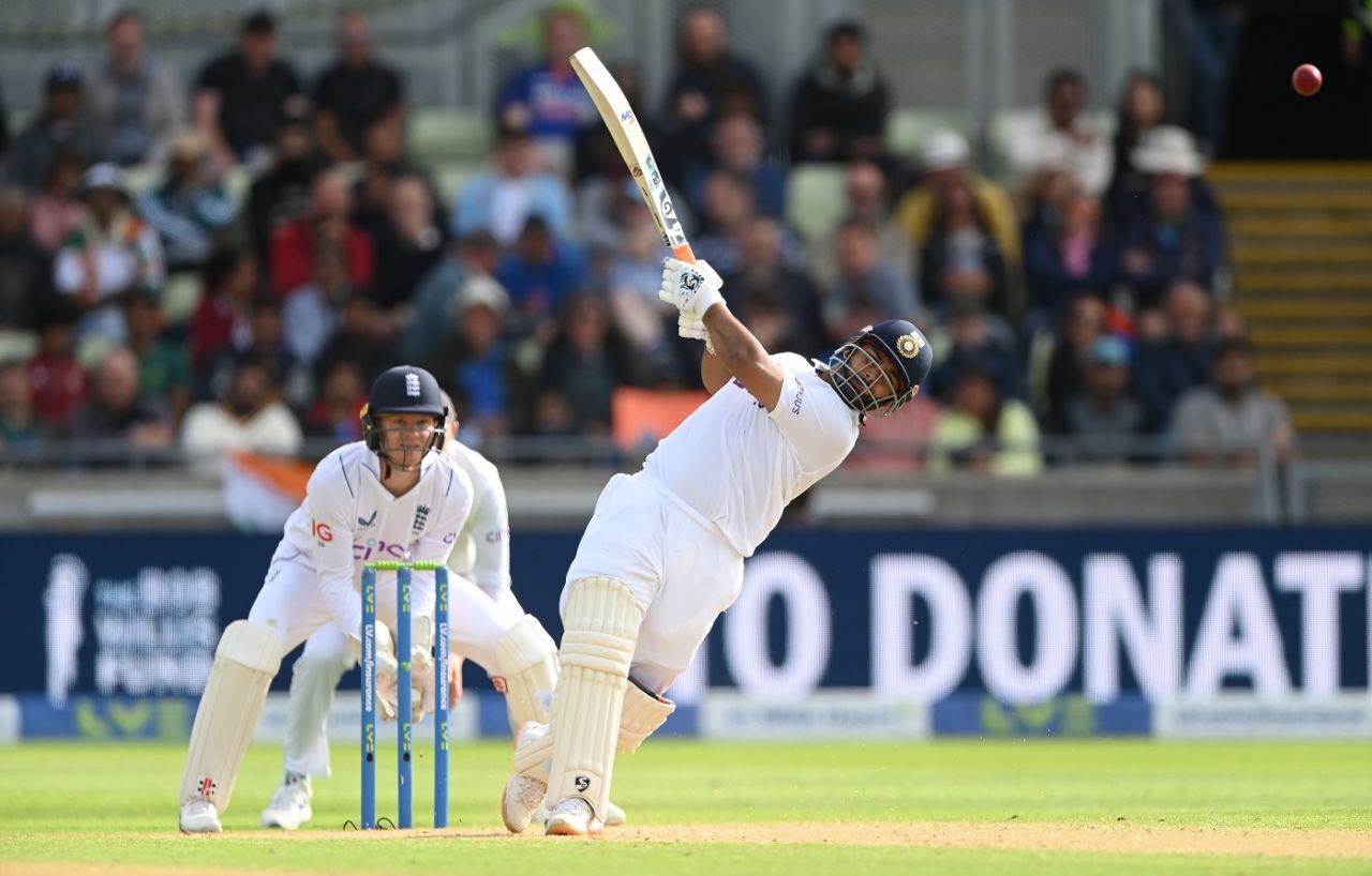 Rishabh Pant goes aerial, England vs India, 5th Test, Birmingham, 1st day, July 1, 2022