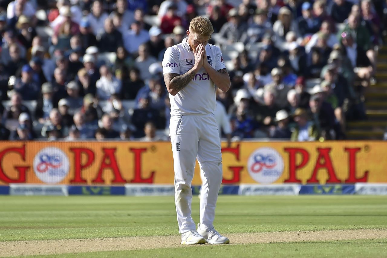 Ben Stokes reacts on the field, England vs India, 5th Test, Birmingham, 1st day, July 1, 2022