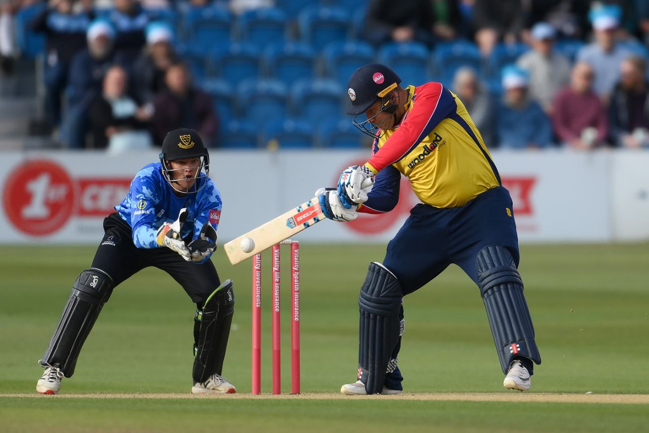 Adam Rossington thumped a career-best 95 off 50 balls, Sussex vs Essex, Vitality Blast, Hove, July 1, 2022