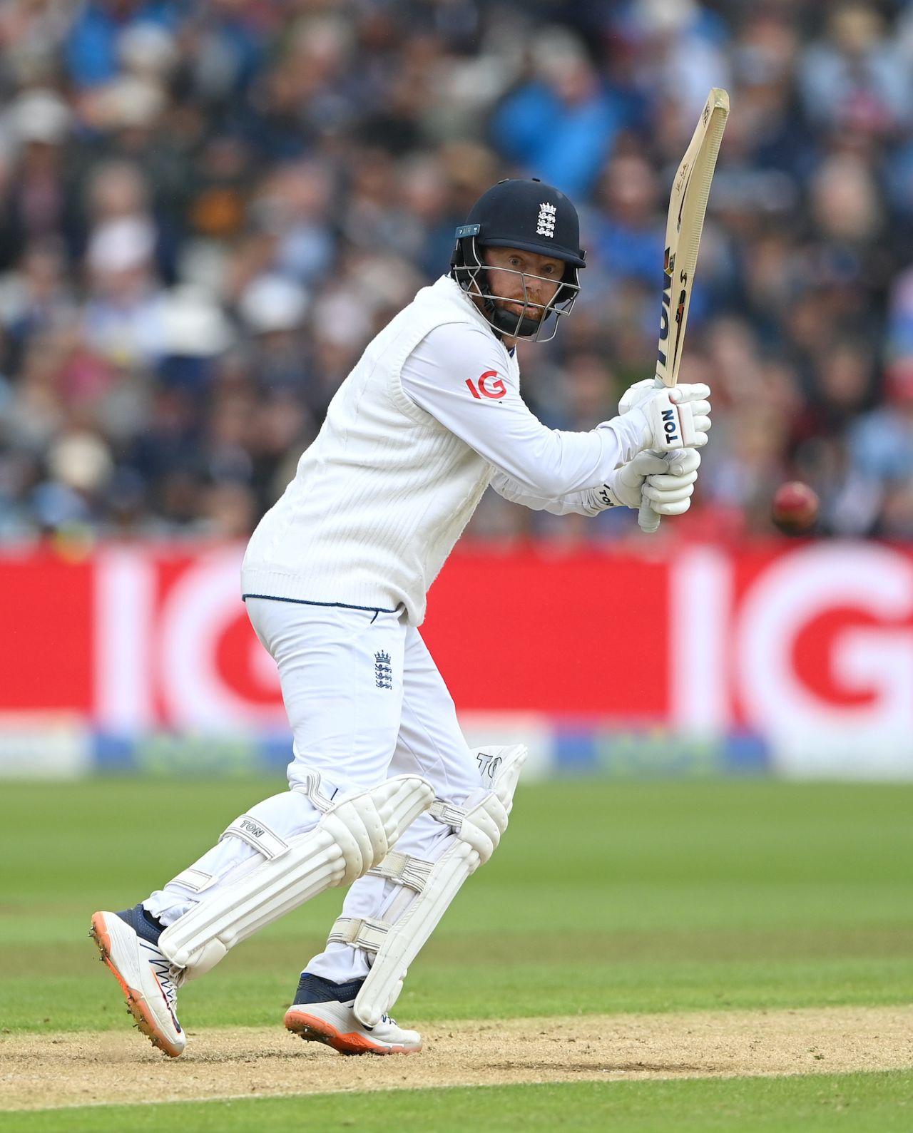 Jonny Bairstow has a keen eye on the ball, England vs India, 5th Test, Birmingham, 2nd Day, July 2, 2022