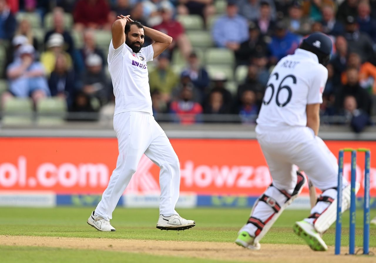 Mohammed Shami knows it was a close shave against Joe Root, England vs India, 5th Test, Birmingham, 2nd day, July 2, 2022