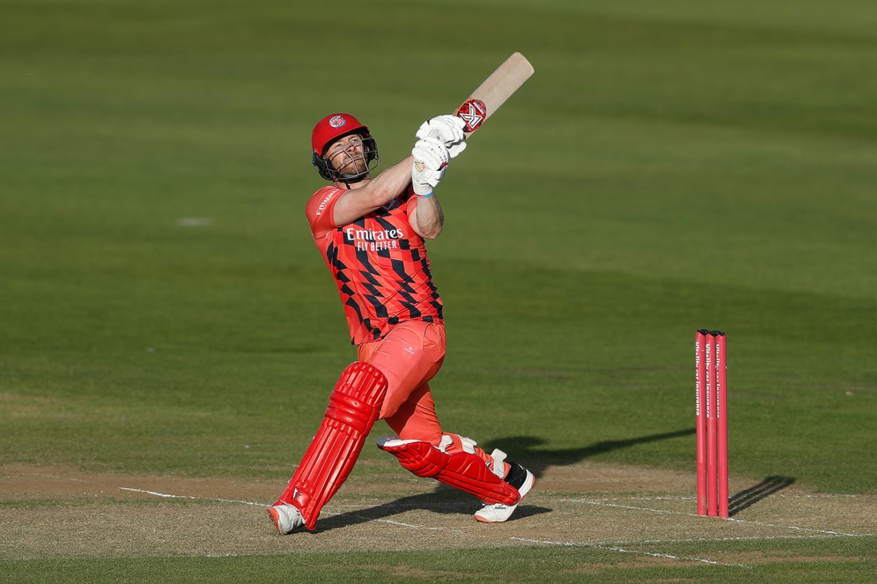Steven Croft swings for the hills, Durham vs Lancashire, Chester-le-Street, Vitality Blast, June 10, 2022 