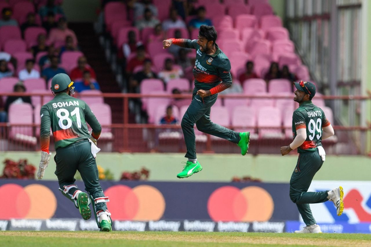 Mehidy Hasan made crucial inroads, West Indies vs Bangladesh, 1st ODI, Providence, July 10, 2022