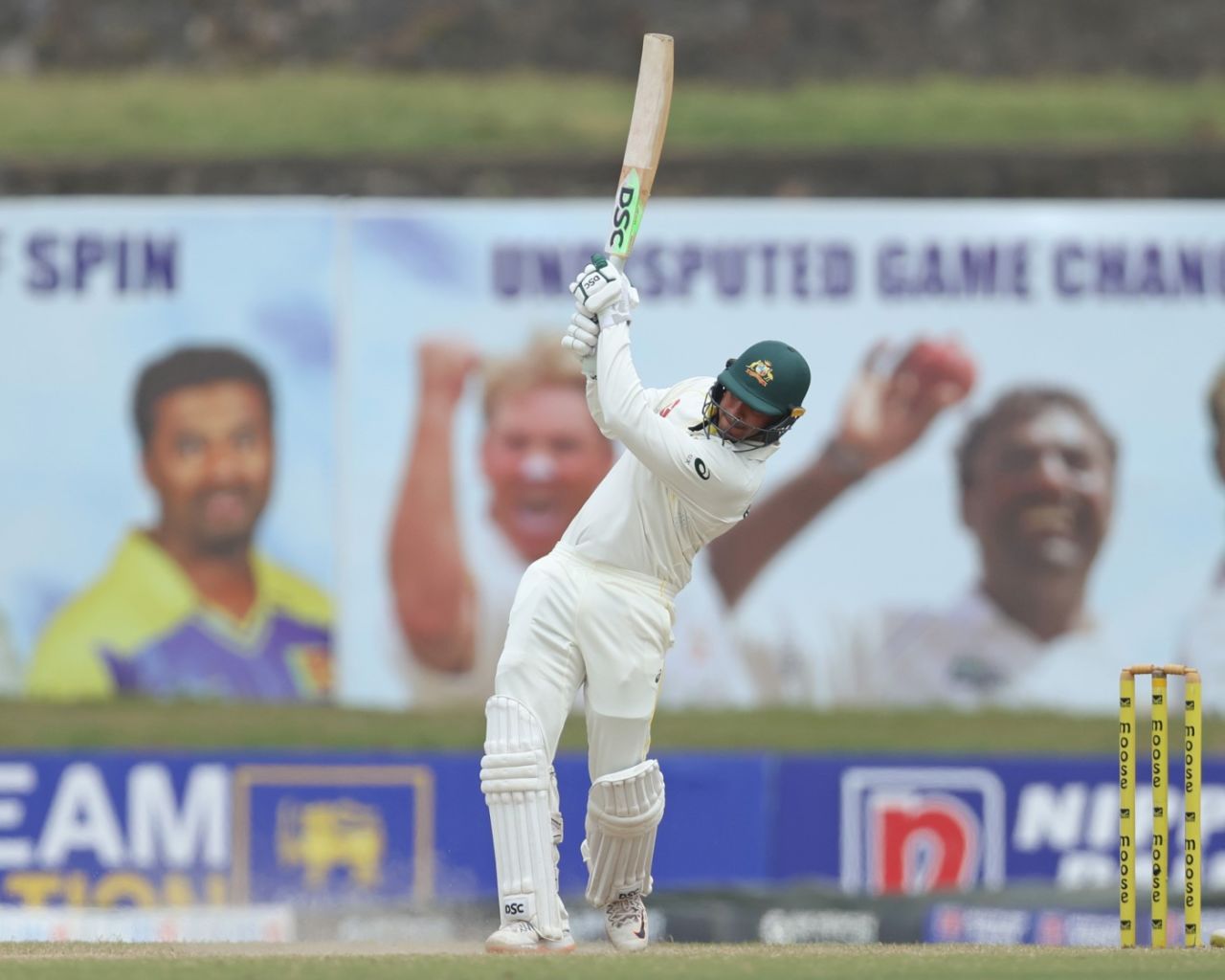 Usman Khawaja drives down the ground, Sri Lanka vs Australia, 2nd Test, Galle, July 11, 2022
