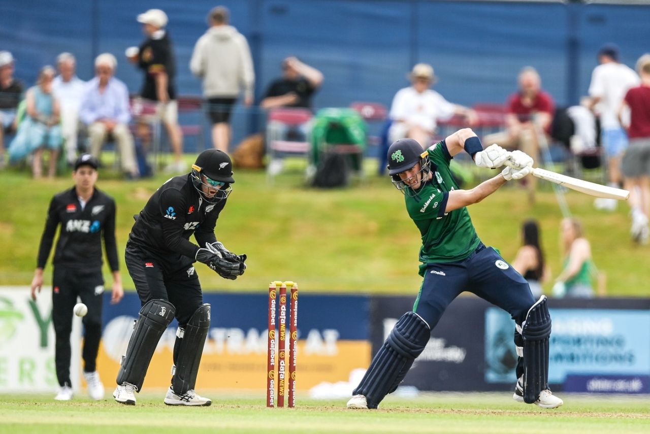 George Dockrell looked at ease against the spinners, Ireland vs New Zealand, 2nd ODI, Dublin, July 12, 2022