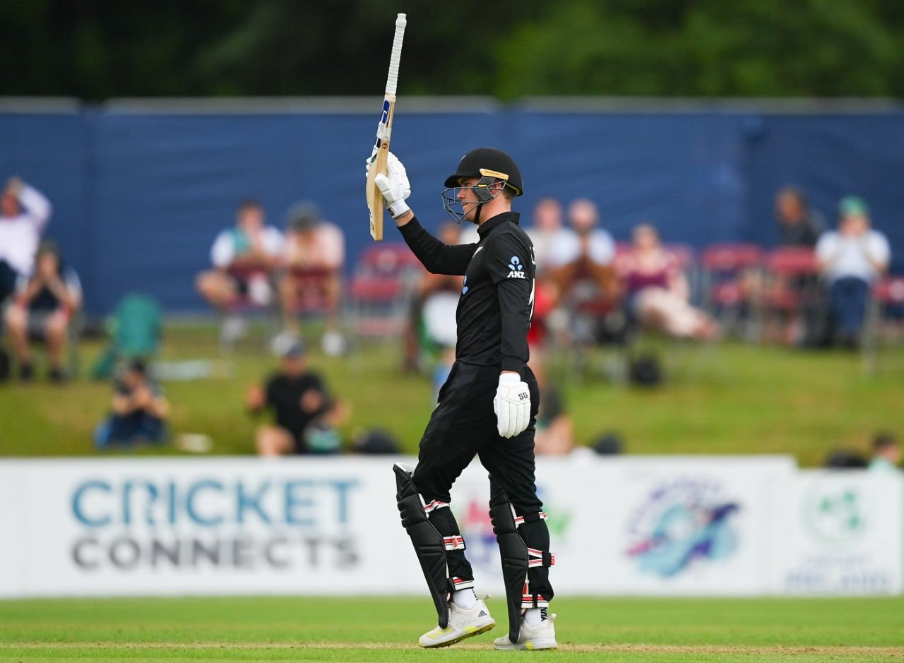 Finn Allen scored his maiden ODI fifty in his second match, Ireland vs New Zealand, 2nd ODI, Dublin, July 12, 2022