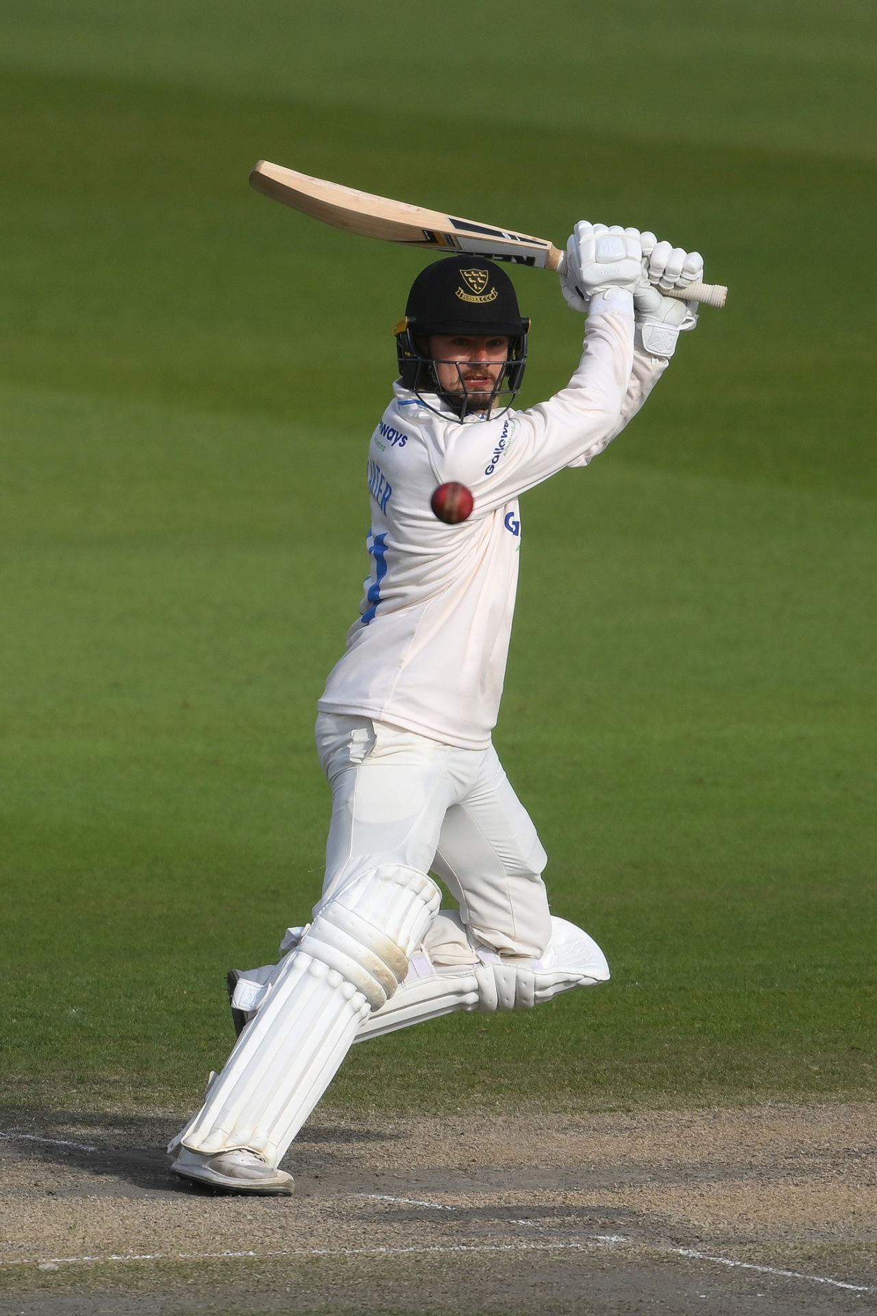 Oli Carter hits out, LV= Insurance County Championship, Sussex vs Derbyshire, Hove, June 29, 2022