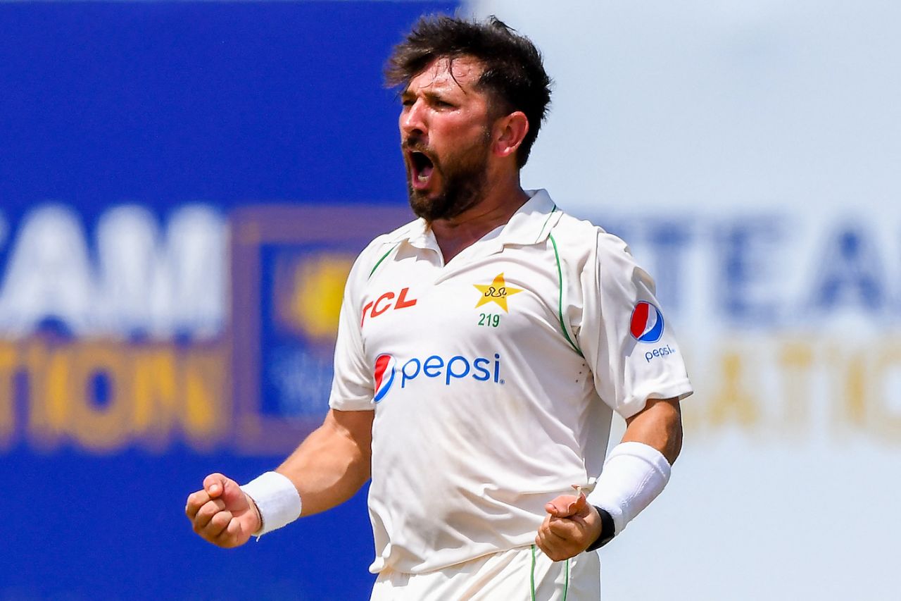Yasir Shah, in his first Test since August 2021, struck when he had Kusal Mendis caught behind, Sri Lanka vs Pakistan, 1st Test, Galle, 1st day, July 16, 2022