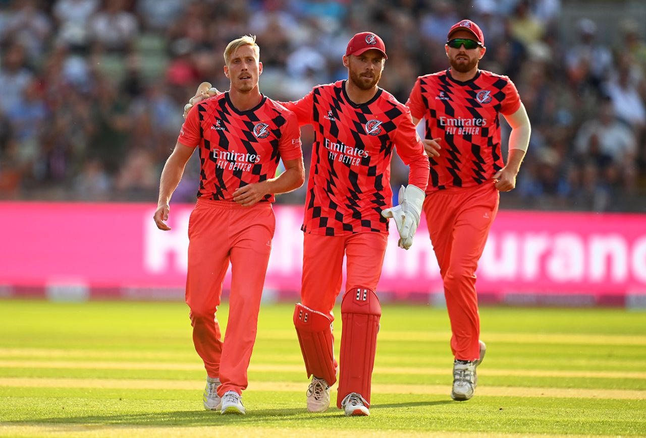 Luke Wood celebrates the wicket of Tom Prest, Vitality Blast T20, Final, Lancashire vs Hampshire, July 16, 2022

